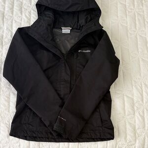 Columbia Black Hooded Rain Jacket